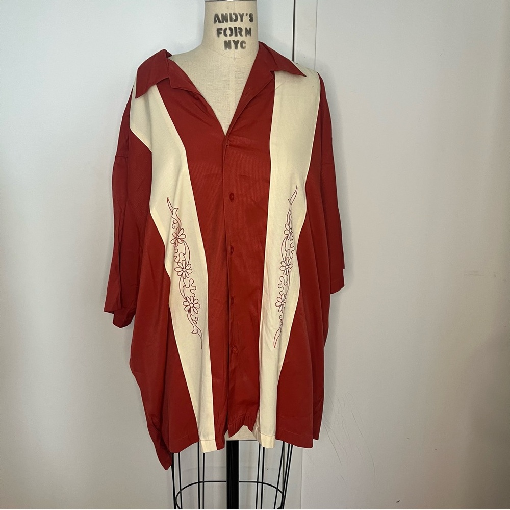 The Havenera Co. Vintage Style Men”s Embroidered Shirt. Size 2XL